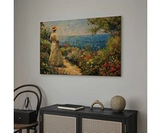 Artgeist Paveikslas - Nostalgic impression - a pensive woman contemplating