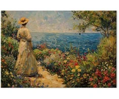 Artgeist Paveikslas - Nostalgic impression - a pensive woman contemplating