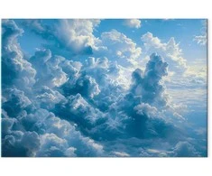 Artgeist Paveikslas - Ocean in the Air: Waving Clouds Reflecting Morning Light