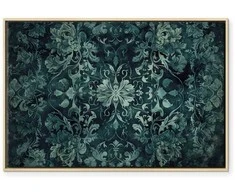 Artgeist Paveikslas - Oriental Pattern Carpet: Emerald Ornaments and Worn Patterns