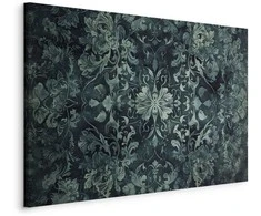 Artgeist Paveikslas - Oriental Pattern Carpet: Emerald Ornaments and Worn Patterns