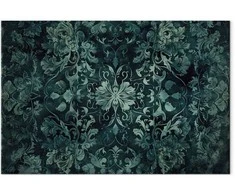 Artgeist Paveikslas - Oriental Pattern Carpet: Emerald Ornaments and Worn Patterns