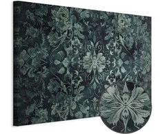 Artgeist Paveikslas - Oriental Pattern Carpet: Emerald Ornaments and Worn Patterns
