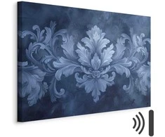 Artgeist Paveikslas - Ornament in Mėlyna and Cool Colors Dark Mėlyna Decoration