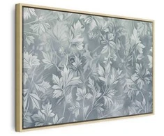 Artgeist Paveikslas - Ornaments in Worn Muted Turquoises: Delicate Plant Pattern