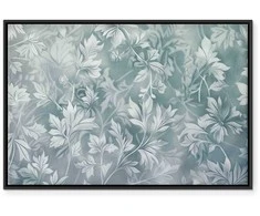 Artgeist Paveikslas - Ornaments in Worn Muted Turquoises: Delicate Plant Pattern