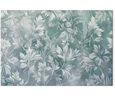 Artgeist Paveikslas - Ornaments in Worn Muted Turquoises: Delicate Plant Pattern