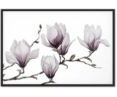 Artgeist Paveikslas - Painted Magnolias (1 Part) Wide