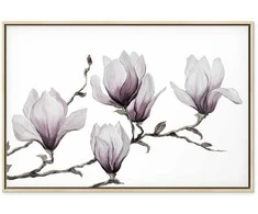Artgeist Paveikslas - Painted Magnolias (1 Part) Wide