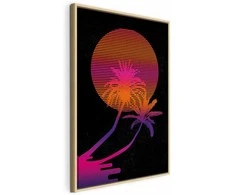 Artgeist Paveikslas - Palm at Sunrise (1 Part) Vertical