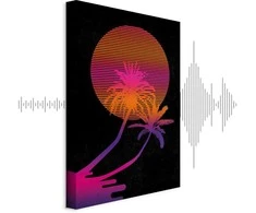 Artgeist Paveikslas - Palm at Sunrise (1 Part) Vertical