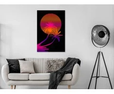 Artgeist Paveikslas - Palm at Sunrise (1 Part) Vertical