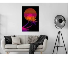 Artgeist Paveikslas - Palm at Sunrise (1 Part) Vertical