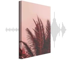 Artgeist Paveikslas - Palm Trees at Sunset (1 Part) Vertical