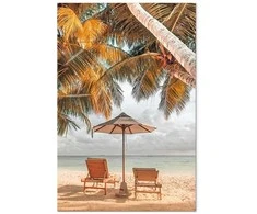 Artgeist Paveikslas - Palm Umbrella (1 Part) Vertical