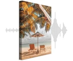 Artgeist Paveikslas - Palm Umbrella (1 Part) Vertical