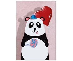 Artgeist Paveikslas - Panda with a Balloon (1 Part) Vertical