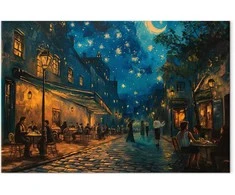 Artgeist Paveikslas - Paris street – a painting inspired by Vincent van Gogh's style