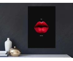 Artgeist Paveikslas - Raudona Lips (1-part) - Juodas Background with English Text