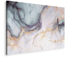 Artgeist Paveikslas - Pastel stones - pink and mėlynas structures on a marble base
