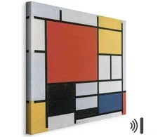 Artgeist Paveikslas - Piet Mondrian – Composition with red, yellow. mėlynas and juodas