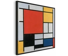 Artgeist Paveikslas - Piet Mondrian – Composition with red, yellow. mėlynas and juodas