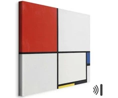 Artgeist Paveikslas - Piet Mondrian – Composition No. III, with red, mėlynas, yellow and juodas