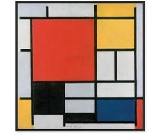 Artgeist Paveikslas - Piet Mondrian – Composition with red, yellow. mėlynas and juodas