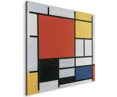 Artgeist Paveikslas - Piet Mondrian – Composition with red, yellow. mėlynas and juodas