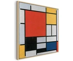 Artgeist Paveikslas - Piet Mondrian – Composition with red, yellow. mėlynas and juodas