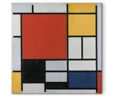 Artgeist Paveikslas - Piet Mondrian – Composition with red, yellow. mėlynas and juodas