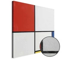 Artgeist Paveikslas - Piet Mondrian – Composition No. III, with red, mėlynas, yellow and juodas