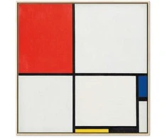 Artgeist Paveikslas - Piet Mondrian – Composition No. III, with red, mėlynas, yellow and juodas