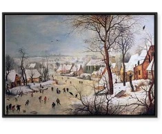 Artgeist Paveikslas - Pieter Bruegel the Elder – Winter Landscape with Birdtrap