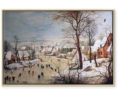 Artgeist Paveikslas - Pieter Bruegel the Elder – Winter Landscape with Birdtrap