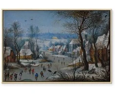 Artgeist Paveikslas - Pieter Brueghel the Younger – Winter Landscape with a Bird Trap