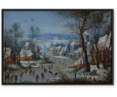 Artgeist Paveikslas - Pieter Brueghel the Younger – Winter Landscape with a Bird Trap