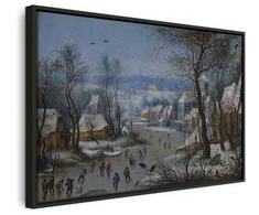 Artgeist Paveikslas - Pieter Brueghel the Younger – Winter Landscape with a Bird Trap