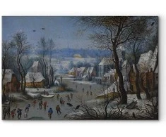 Artgeist Paveikslas - Pieter Brueghel the Younger – Winter Landscape with a Bird Trap