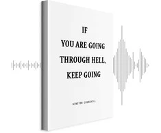 Artgeist Paveikslas - Power of Words (1-part) - Winston Churchill's Motivational Quote