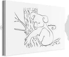 Artgeist Paveikslas - Quiet Charm of Nature (1-part) - Sleeping Koala in Juodas and Baltas