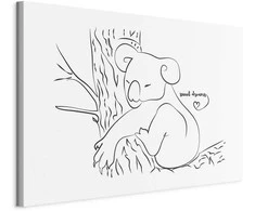 Artgeist Paveikslas - Quiet Charm of Nature (1-part) - Sleeping Koala in Juodas and Baltas