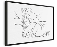 Artgeist Paveikslas - Quiet Charm of Nature (1-part) - Sleeping Koala in Juodas and Baltas