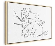 Artgeist Paveikslas - Quiet Charm of Nature (1-part) - Sleeping Koala in Juodas and Baltas