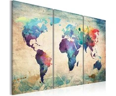Artgeist Paveikslas - Rainbow Map (triptych)