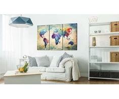 Artgeist Paveikslas - Rainbow Map (triptych)