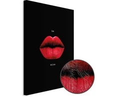 Artgeist Paveikslas - Raudona Lips (1-part) - Juodas Background with English Text