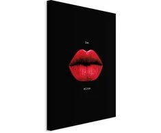 Artgeist Paveikslas - Raudona Lips (1-part) - Juodas Background with English Text