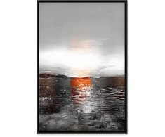Artgeist Paveikslas - Reflection of Colors (1-part) - Sunset in Painted Abstract Background