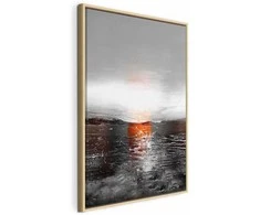 Artgeist Paveikslas - Reflection of Colors (1-part) - Sunset in Painted Abstract Background